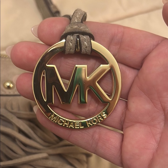 MICHAEL Michael Kors Tan Suede Fringe Shoulder Bag - Picture 12 of 16